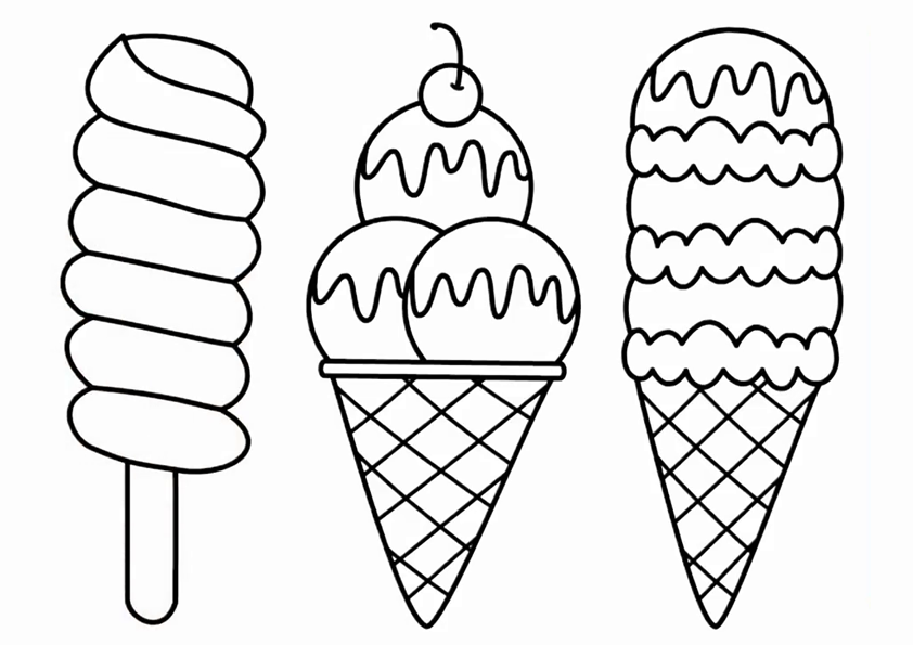 Мороженое раскраска распечатать: Раскраска Мороженое - распечатать в формате А4