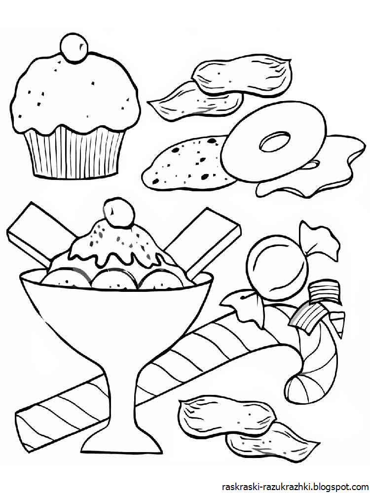 Распечатать раскраски еды: Раскраска Еда - распечатать в формате А4