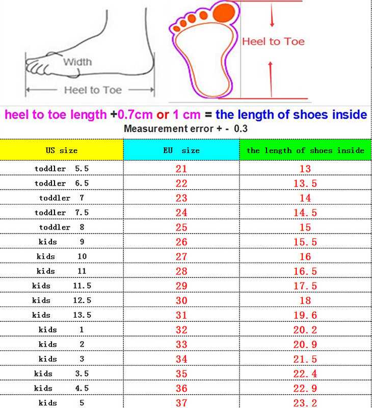 Обувь размеры для детей: Как выбрать размер обуви ребенку?