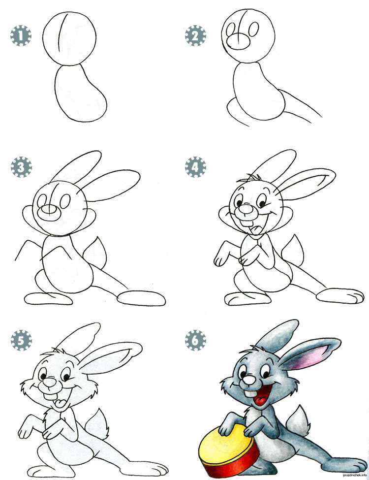 Как нарисовать зайца поэтапно: Как нарисовать зайца поэтапно 10 уроков