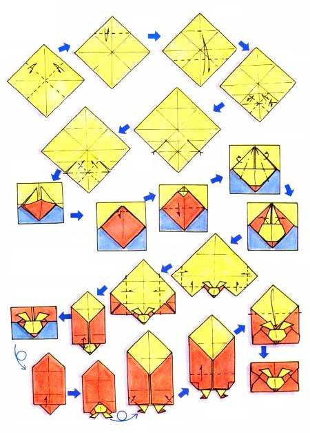 Оригами конверт схема: Схема оригами Простой конверт из бумаги без клея |