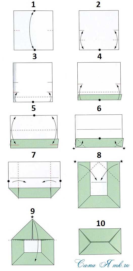 Оригами конверт схема: Схема оригами Простой конверт из бумаги без клея |