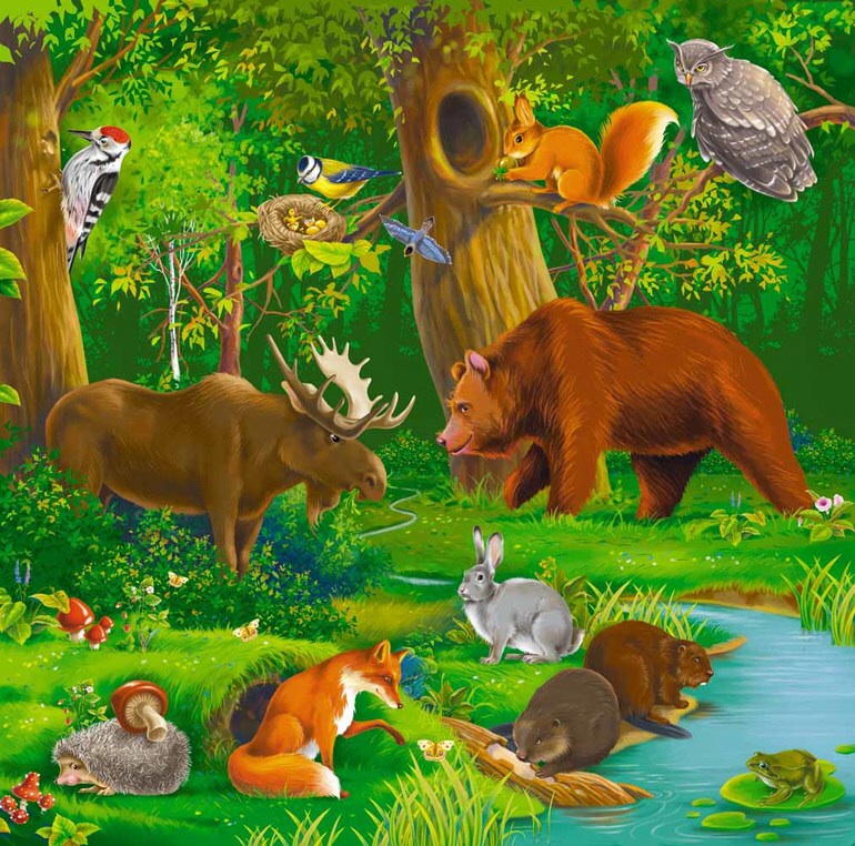 Про лесных животных сказки: Сказка о том, как помогли лесные звери олененку в беде - Русские сказки