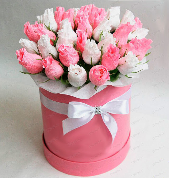 Коробочка с цветами и конфетами своими руками: Как сделать цветы в коробке своими руками? - Sanata Flowers