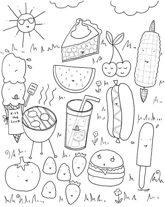 Раскраски еда: Раскраска Еда - распечатать в формате А4
