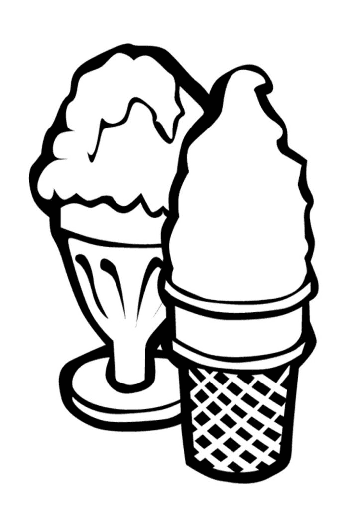 Мороженое раскраска распечатать: Раскраска Мороженое - распечатать в формате А4