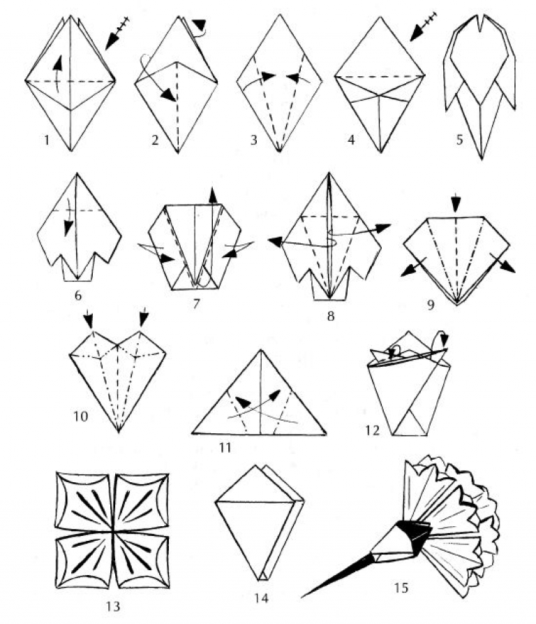 Цветы оригами из бумаги своими руками схемы: 10 вариантов как сделать цветы оригами своими руками