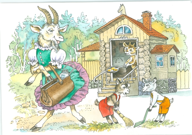 Сказка текст волк и коза: Волк и коза, русская народная сказка читать онлайн бесплатно