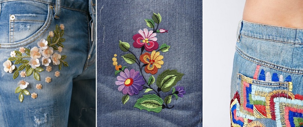 Вышивка бисером на джинсах своими руками: Вышивка на джинсах своими руками: схемы и мастер-классы