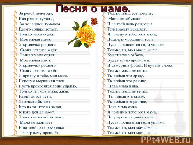 Песня детская на день матери: Детские песни на День матери слушать или скачать.