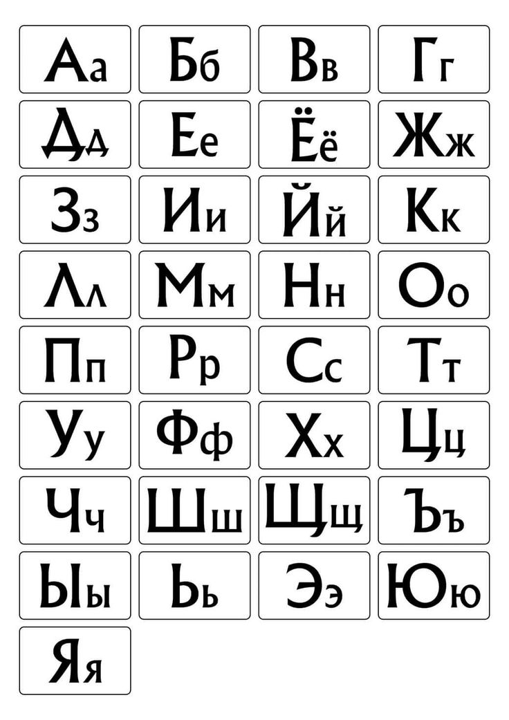 Алфавит русский для распечатки на принтере: Алфавит, полностью на листе формата А4 для печати. Маленькие буквы.
