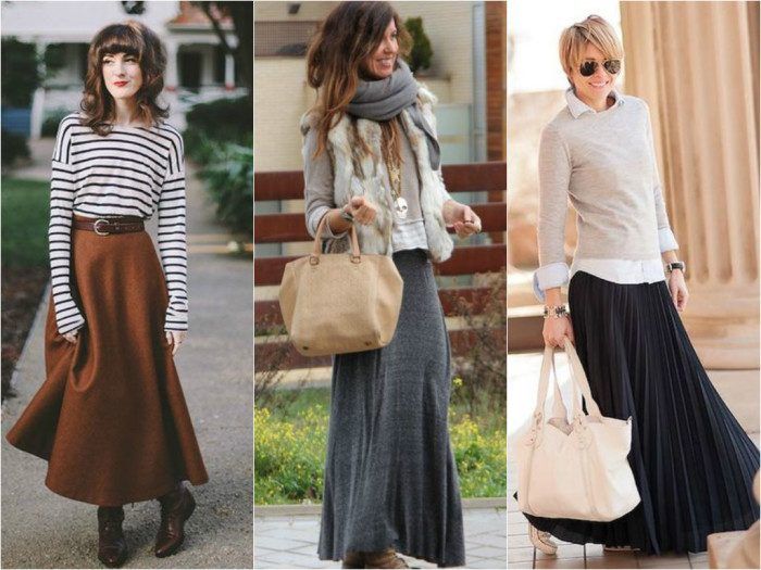 С чем носить длинные юбки осенью: Модные длинные юбки на осень 2022: с чем носить