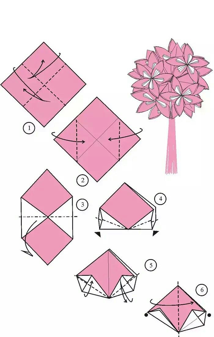 Цветы бумажные оригами: 10 вариантов как сделать цветы оригами своими руками