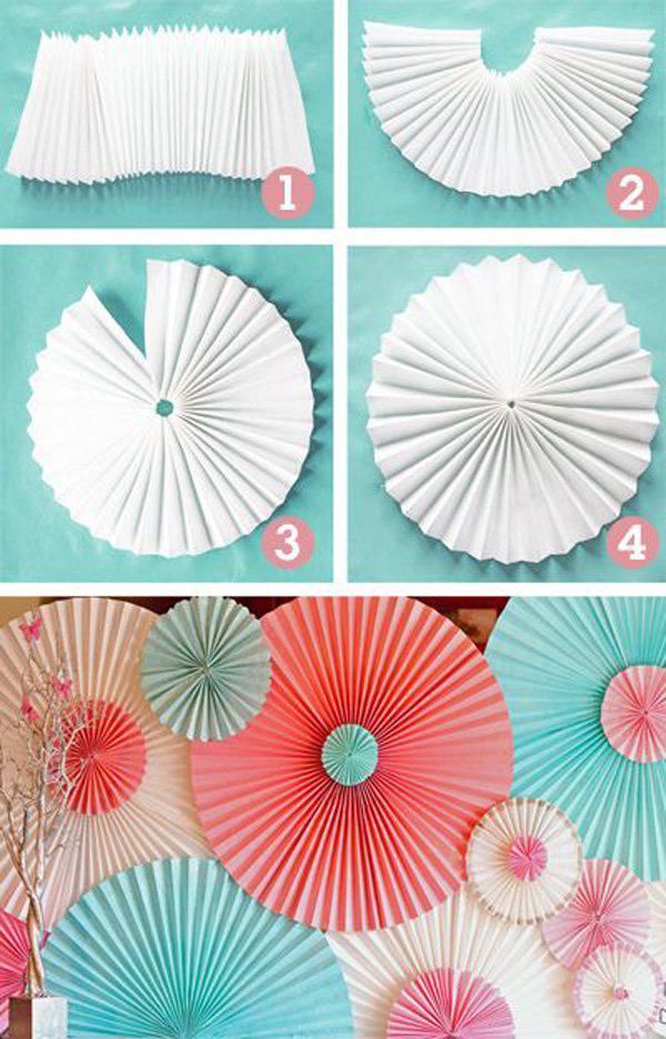 Веерные круги из бумаги своими руками: Как сделать круги из бумаги "гармошкой": инструкция с фото