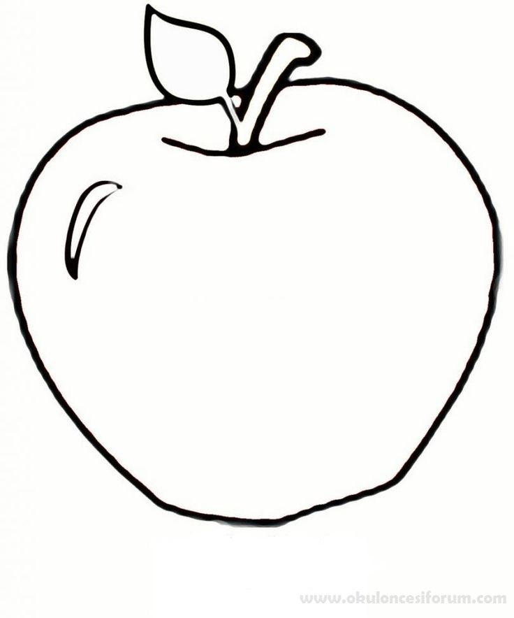 Рисунок яблоко для раскрашивания: Яблоки Раскраски распечатать бесплатно.