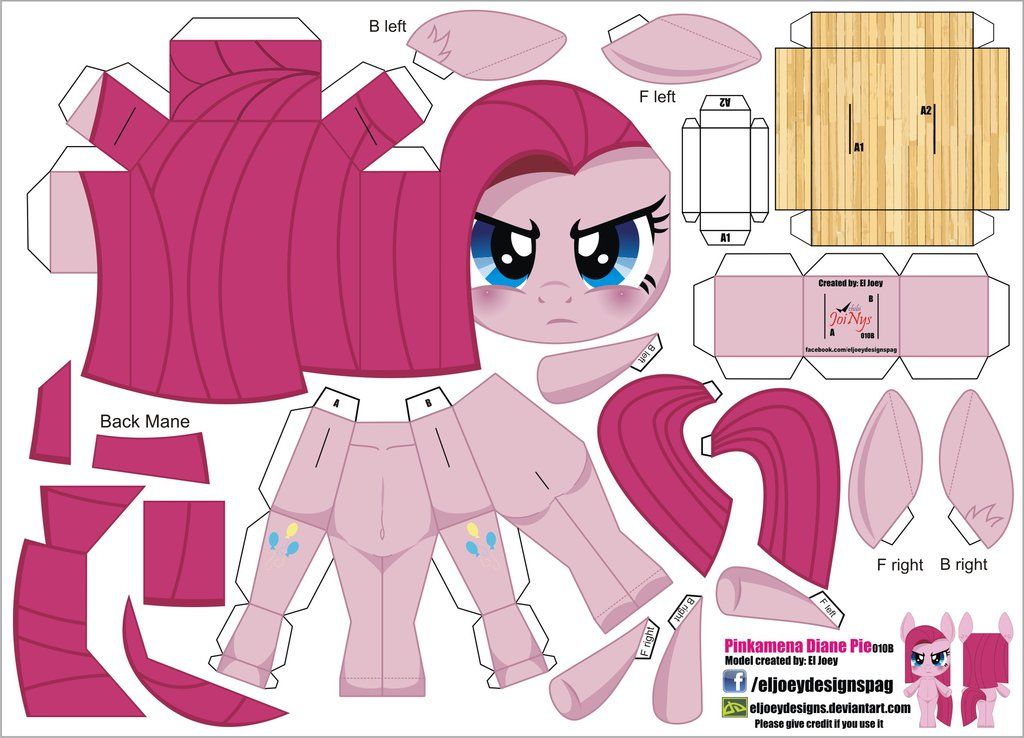 Пони бумажные: Бумажная фигурка пони Рарити с нарядами