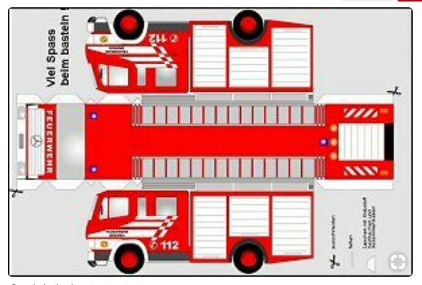 Как сделать пожарную машину из картона своими руками схема: Поделка пожарная машина своими руками