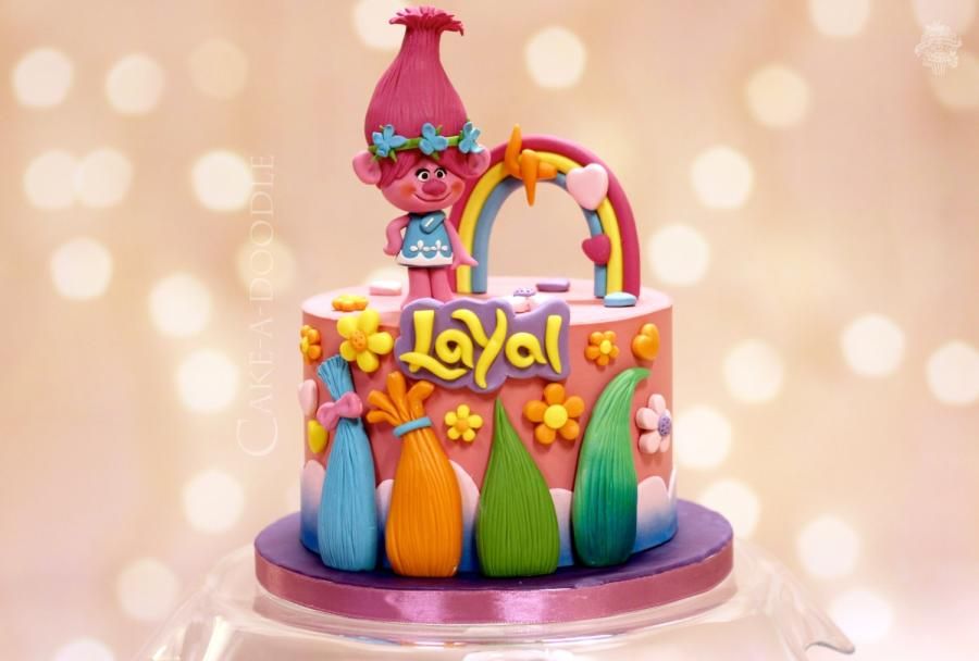 Торт в стиле троллей: Торт с троллями | Торт для девочки, Торт на день рождения, Торт для ребёнка