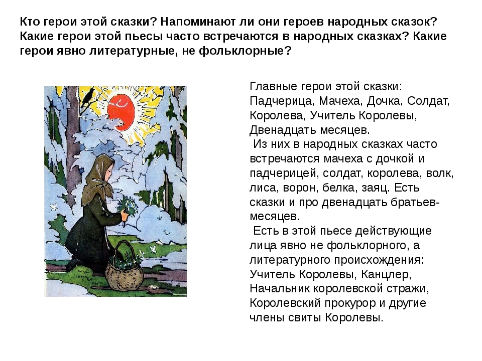 Русская народная сказка 12 месяцев: Двенадцать месяцев, читать сказку с картинками, Маршак С.Я.