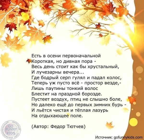Стихи про осень короткие и красивые для детей 10 лет: Стихи про осень для детей 10-11 лет