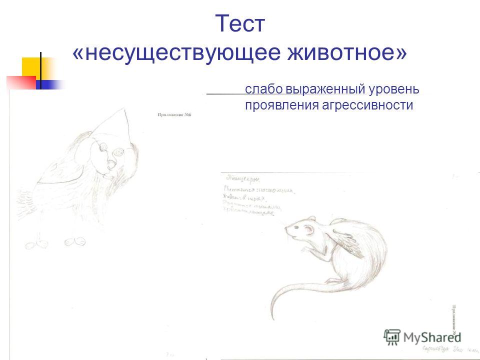 Психологический тест несуществующее животное: Тест. Рисунок несуществующего животного (РНЖ)