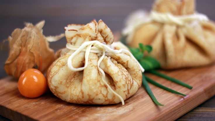 Рецепт блинные мешочки с грибами и курицей: Блинные мешочки с курицей и грибами пошаговый рецепт