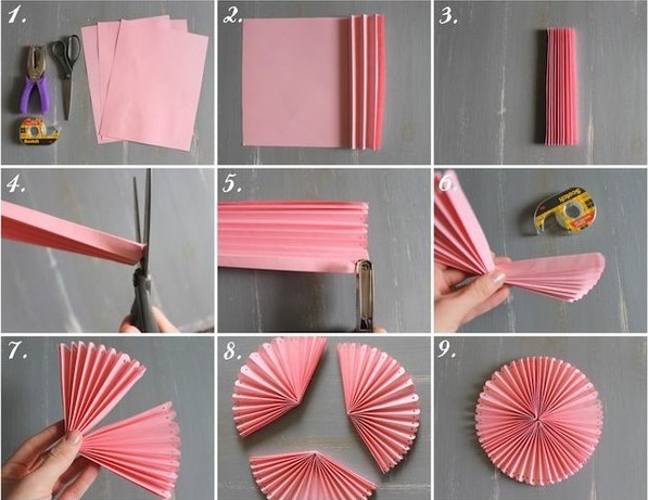 Веерные круги из бумаги своими руками: Как сделать круги из бумаги "гармошкой": инструкция с фото