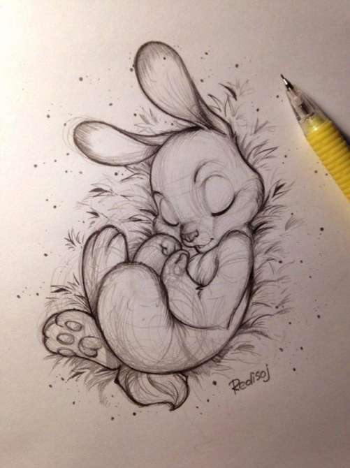 Рисунки заяц карандашом: Рисунки зайца для срисовки (100 фото) • Прикольные картинки и позитив