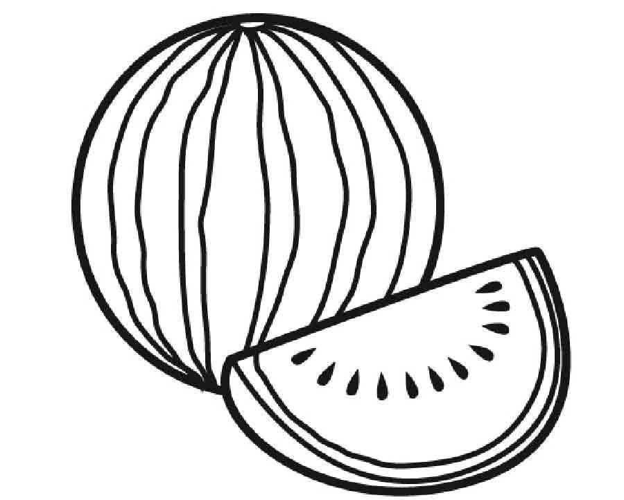 Арбуз рисунок черно белый: Штриховые рисунки Черно-белый арбуз, арбуз, угол, белый, мультфильм png