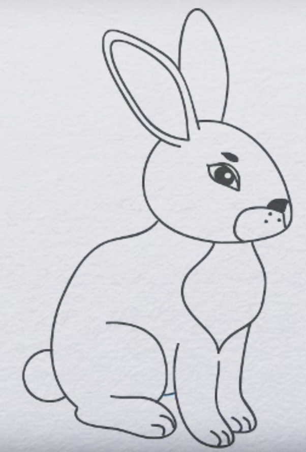 Зайчик рисунок карандашом для детей: зайчик с цветочком | Рисовать, Легкие рисунки, Рисунки