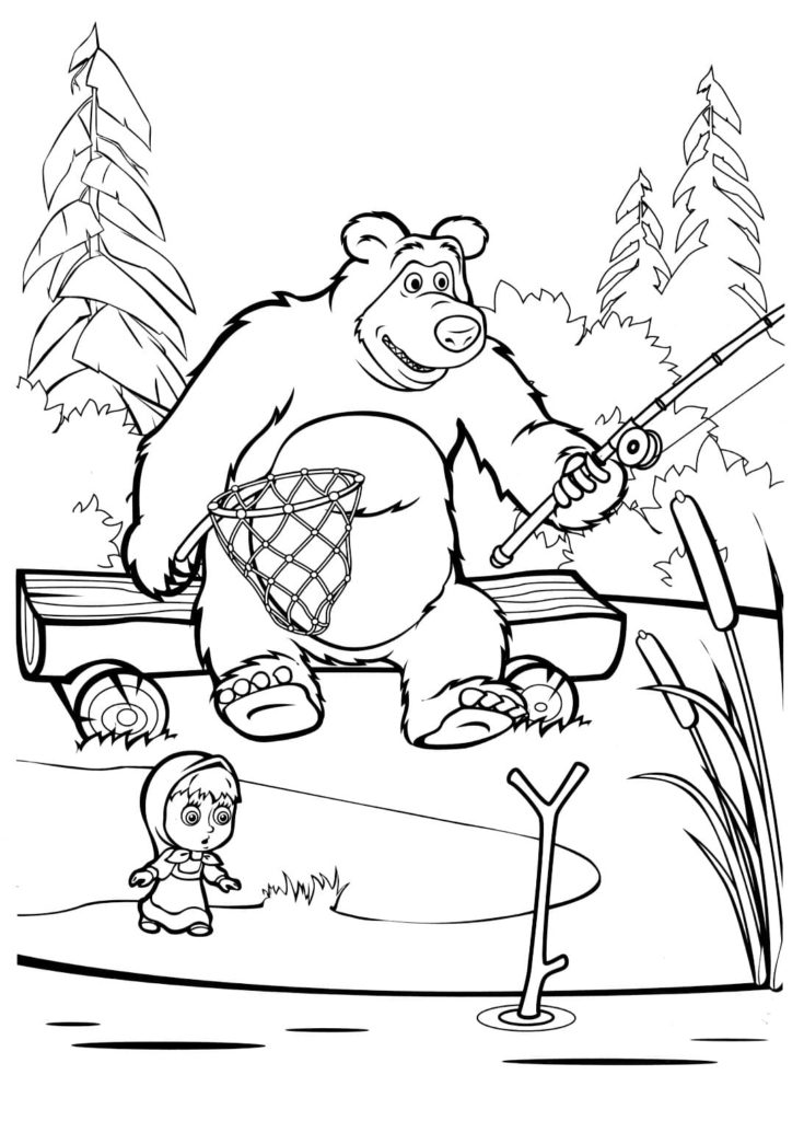 Раскраски онлайн маша и медведь бесплатно: Медведь и Маша | Детвора Онлайн
