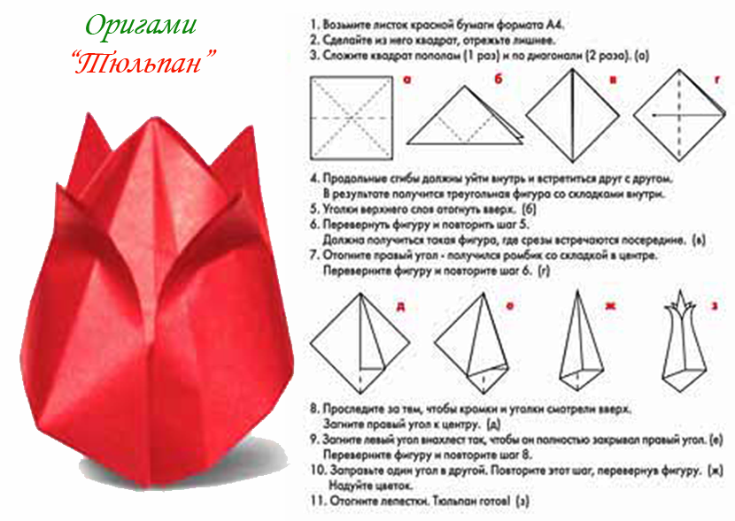 Оригами из бумаги для начинающих поэтапно цветы: Цветы из бумаги своими руками - больше 70 вариантов