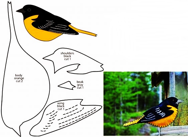 Выкройки птички из фетра: Как сшить птичку из фетра детям