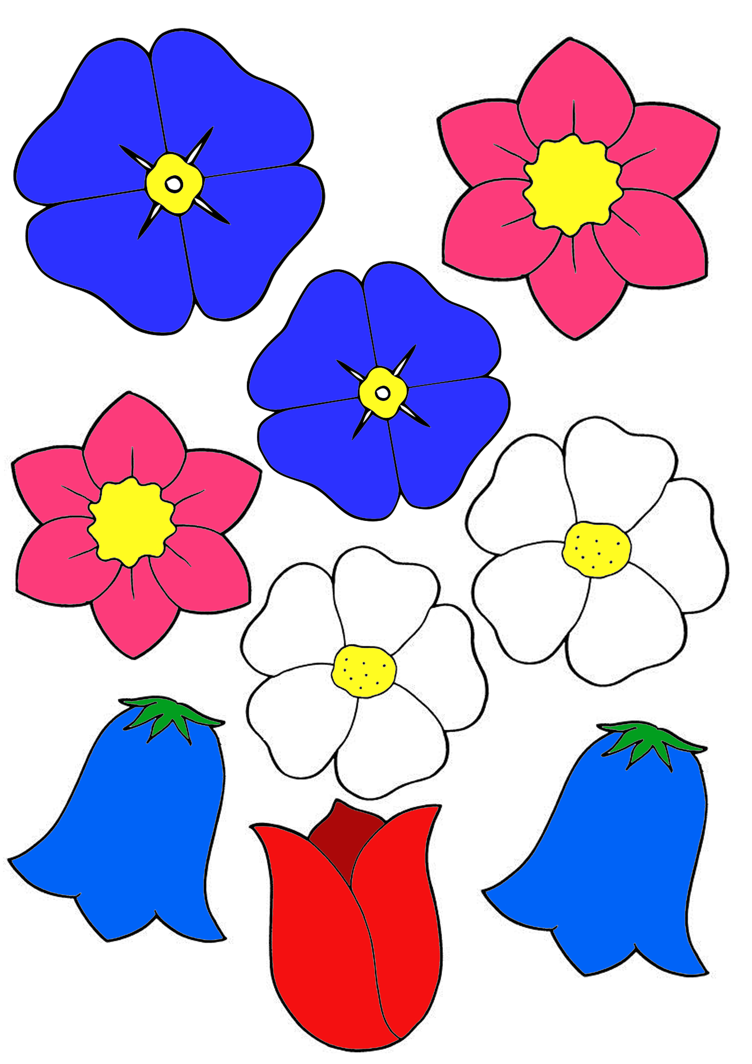 Цветы детский рисунок: Цветы картинки для детей нарисованные, цветные