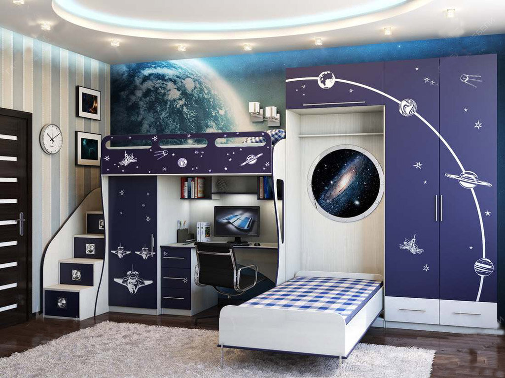 Космическая комната: Комната в стиле космос или как впустить вселенную в дом