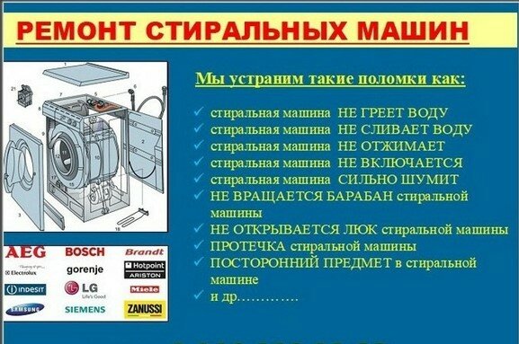 Причины поломки стиральной машины: Поломки стиральных машин
