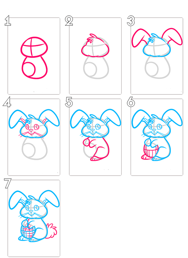 Как рисовать карандашом поэтапно зайца: Как нарисовать кролика поэтапно карандашом (49 фото)