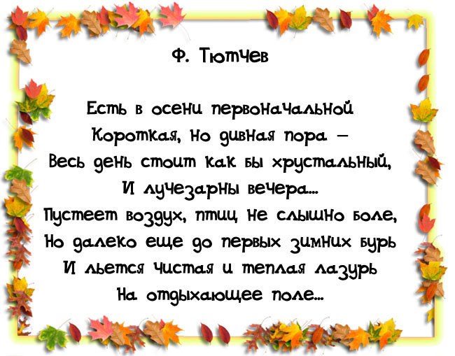 Стихи про осень для детей дошкольного возраста: Страница не найдена — Блог Екатерины Манцуровой