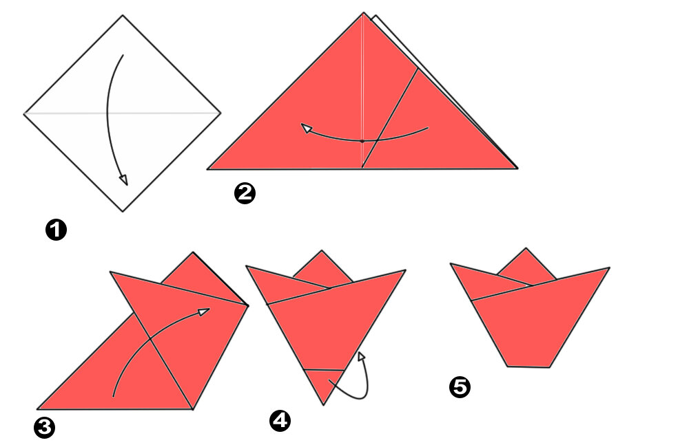Оригами сделать цветок из бумаги: 10 легких схем, пошаговые фото и видео