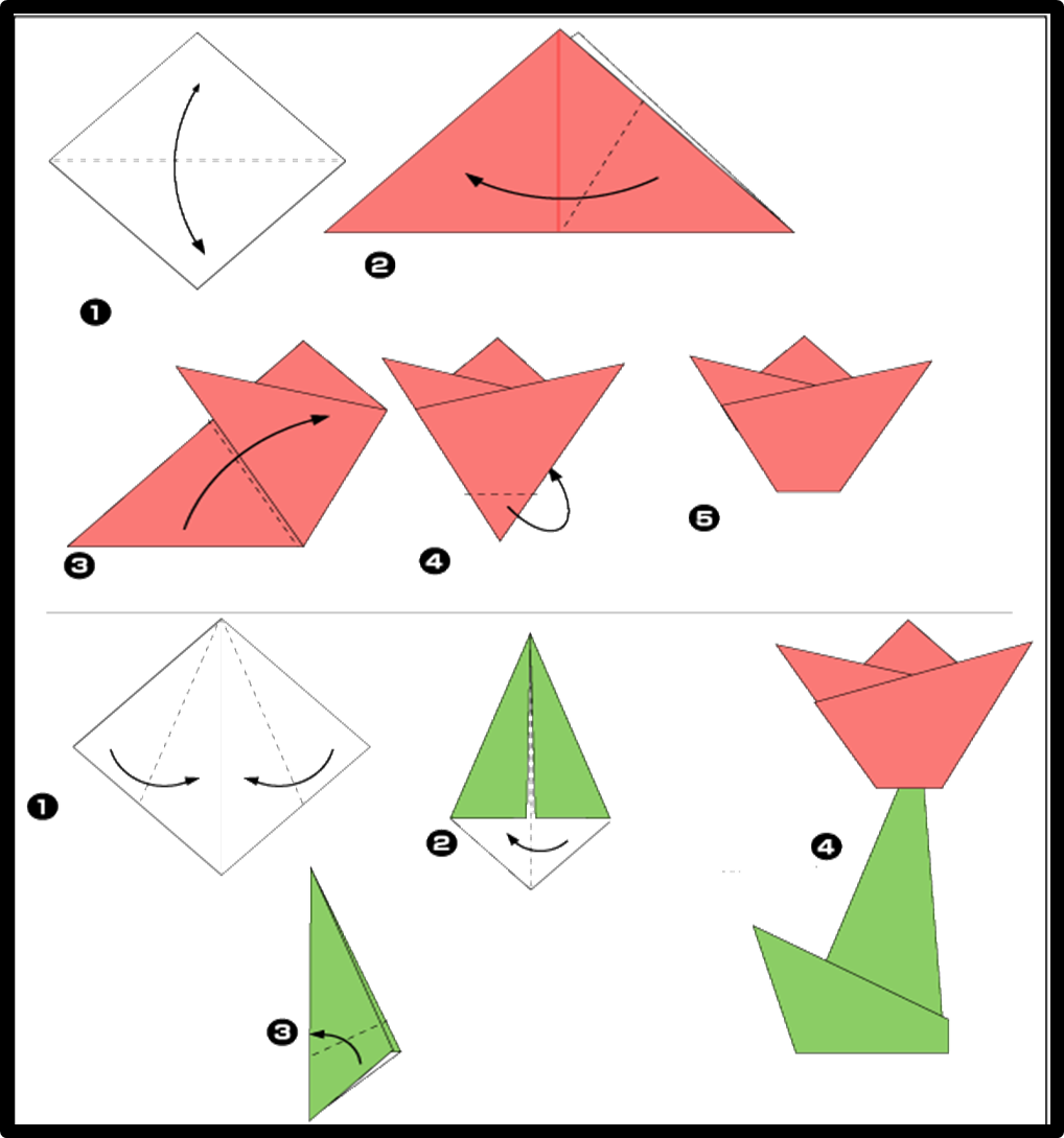 Оригами из бумаги для начинающих поэтапно цветы: Цветы из бумаги своими руками - больше 70 вариантов