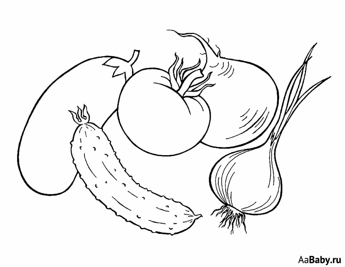 Раскраски для малышей фрукты и овощи: Раскраски овощи и фрукты - распечатать бесплатно
