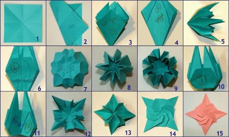 Объемные цветы из бумаги оригами: Цветы из бумаги своими руками: схемы и шаблоны