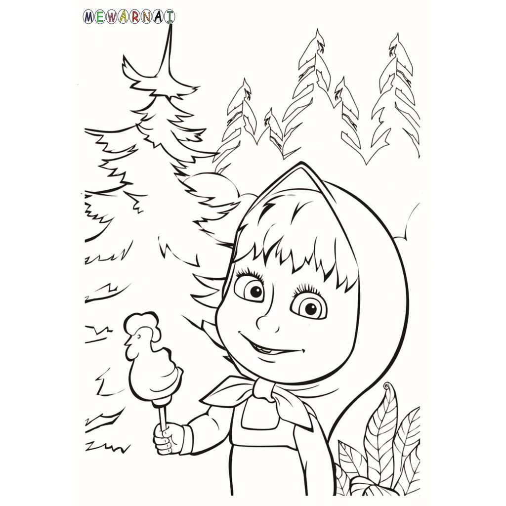 Раскраска для детей маша и медведь онлайн бесплатно: Раскраски Маша и медведь