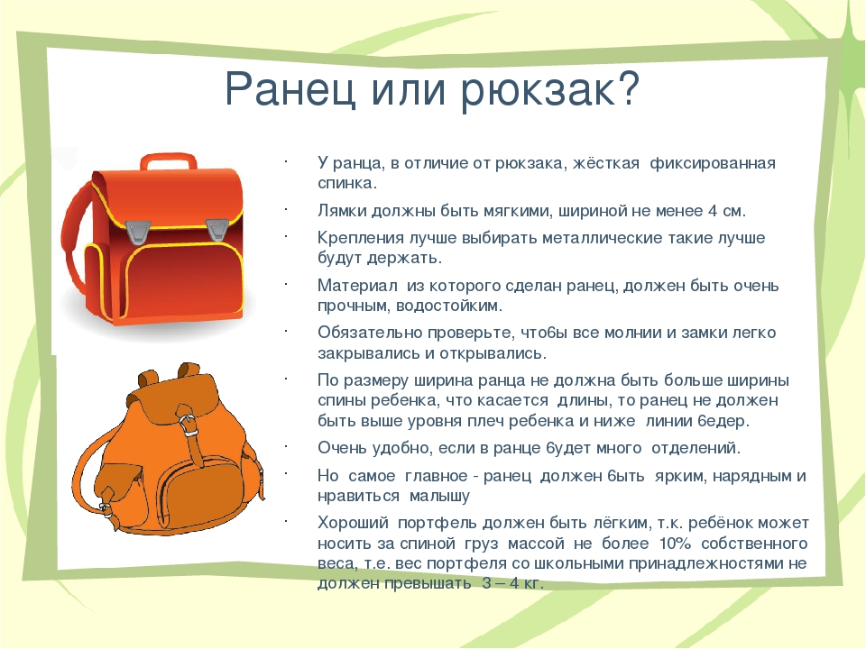 Ранец и рюкзак в чем разница: Чем отличается рюкзак от портфеля