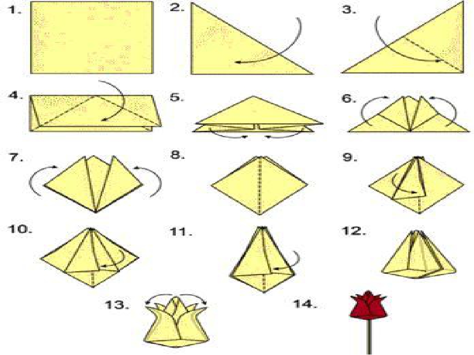 Оригами из бумаги для начинающих поэтапно цветы: Цветы из бумаги своими руками - больше 70 вариантов