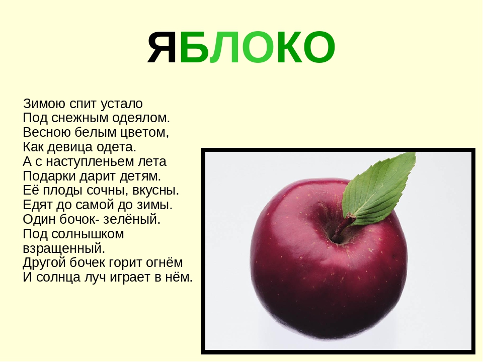 Загадка про яблоко для детей: Загадки про фрукты с ответами