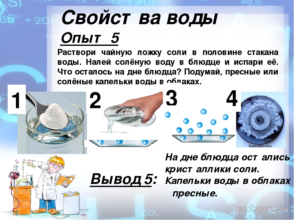 Вода и соль опыт: Картотека опытов с солью | Опыты и эксперименты (подготовительная группа):