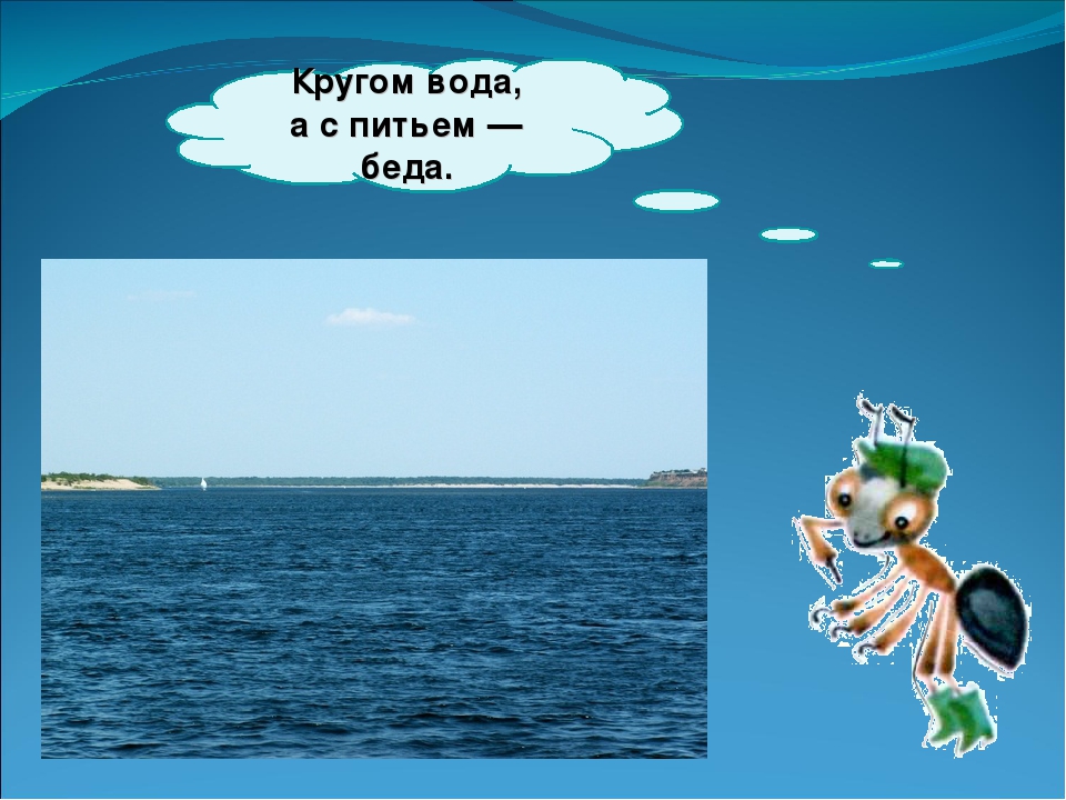 Что это кругом вода а с питьем беда: Отгадайте загадку кругом вода, а с питьем беда ? Срочно ;​