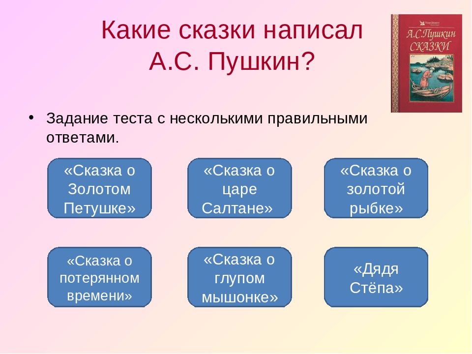 Какие сказки написал пушкин детские: Какие сказки написал Пушкин Александр Сергеевич для детей — www.wday.ru