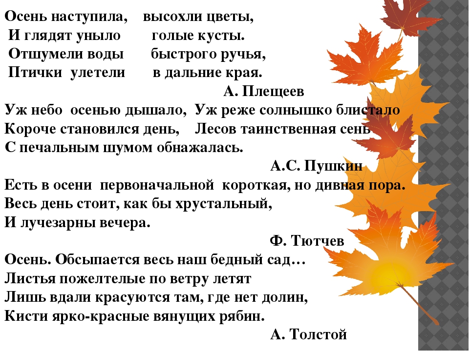 Стих осень наступила стали дни короче: Алексей Плещеев - Осенняя песенка: читать стих, текст стихотворения полностью